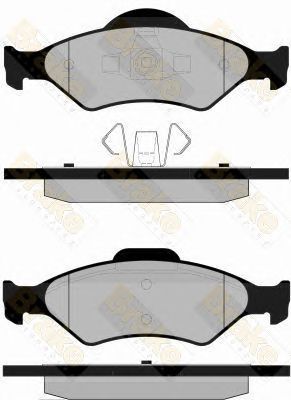 BRAKE ENGINEERING pa1268 -  Комплект тормозных колодок, дисковый тормоз